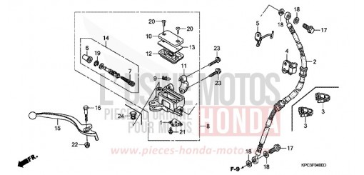 MAITRE-CYLINDRE FREIN AV. XL125V1 de 2001